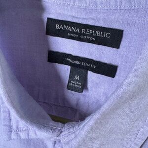 Banana Republic Linen-Cotton Shirt (Lavender)